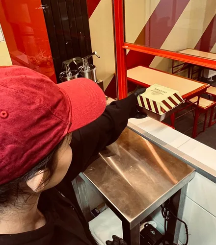 At the griddle
